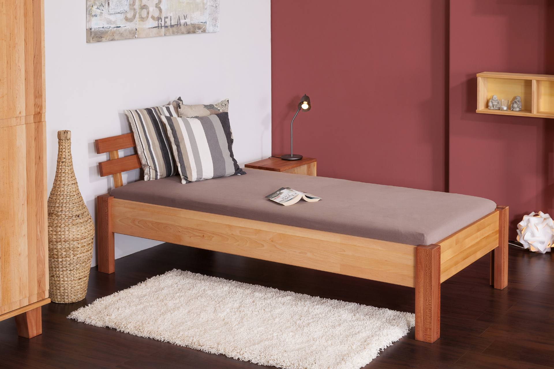 bett 100x200 erle, bett benevita - bensberg wohnen, Design ideen